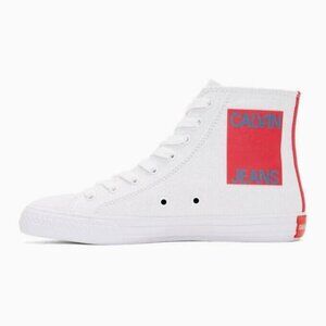 Calvin Klein 205W39NYC Canvas Canter High-Top Sneaker 37 US 7 Womens White $300